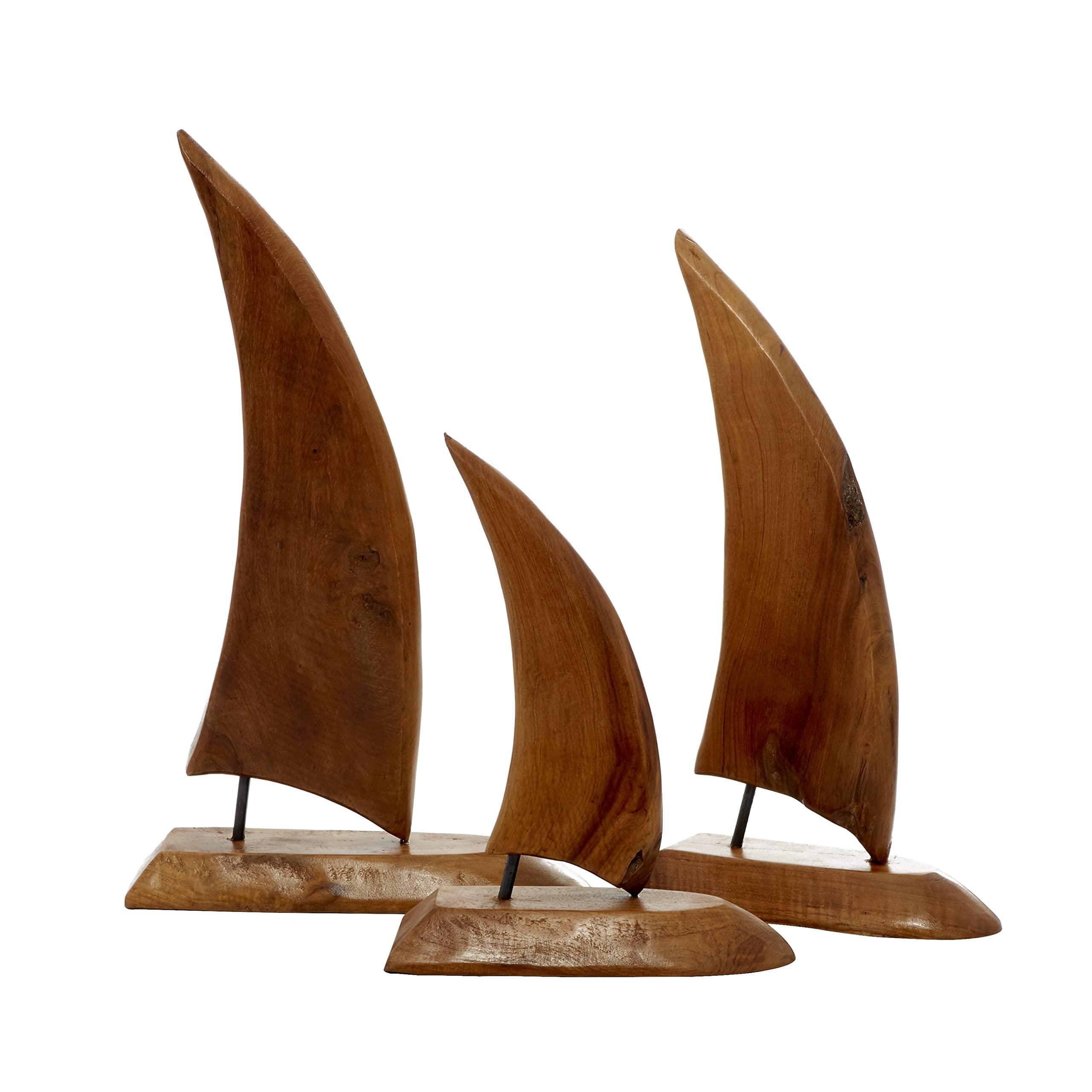 Amazon.com: Deco 79 Teak Wood Sail Boat Handmade Decorative