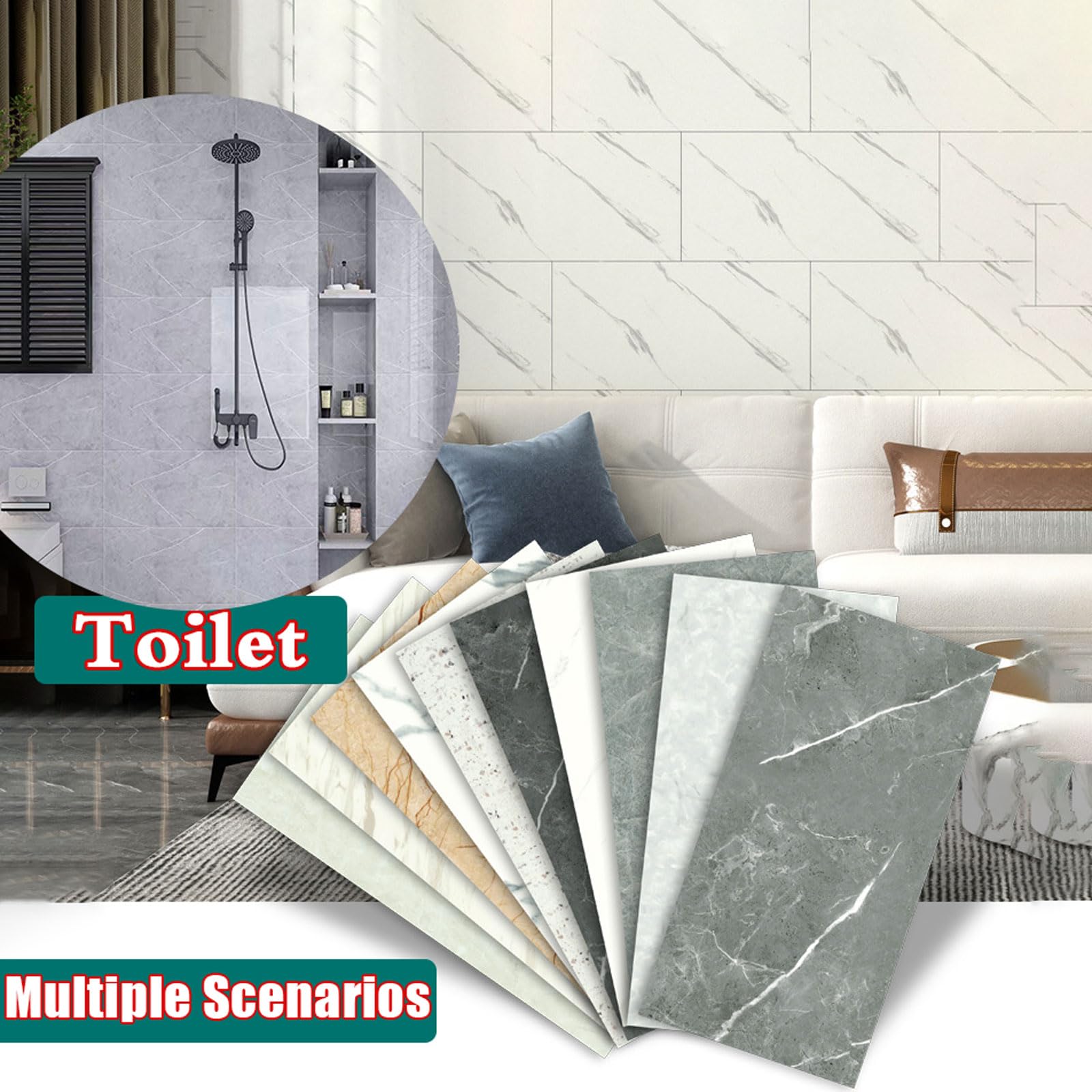 Paneles de Pared con diseño de mármol,Azulejos Adhesivos Cocina Baño Marmol,Panel PVC marmol,Paneles Decorativos De Pared Y Techos,Impermeables,para Muro Y Techos,Fondos De TV,Oficinas