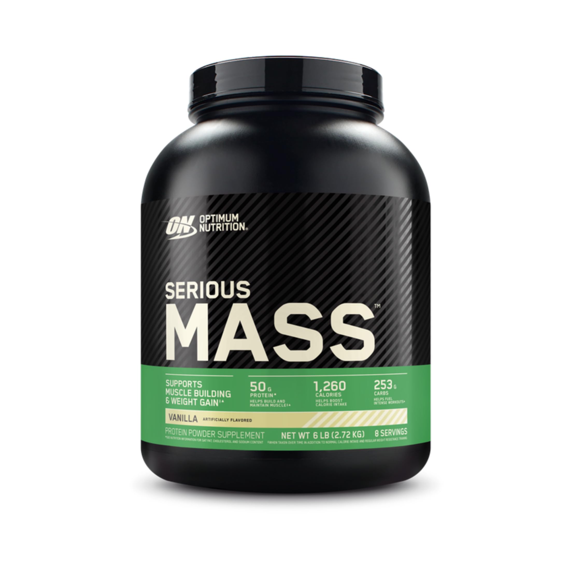 Optimum Nutrition Serious Mass Weight Gainer Pulver, Geschmack Vanille, 2.73kg