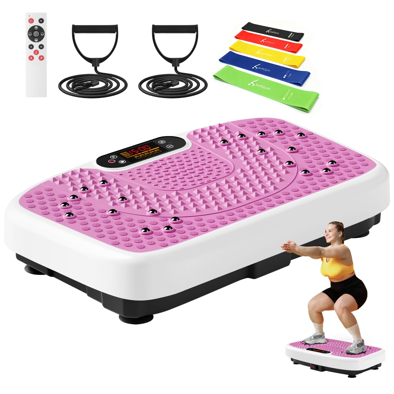 SoftGym Vibration Plate Exercise Machine for Lymphatic Drainage &amp; Fitness