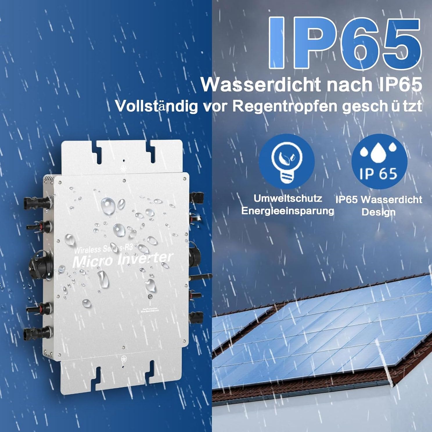 Mikroinwerter Solarny, Konwerter Mppt Mikroinwertera Solarnego, Wodoodporny Inwerter Sieciowy, Wodoodporny Mikroinwerter Solarny Z Komunikacją Wifi, Monitorowanie Aplikacji 85-280 V AC,WVC-1400W