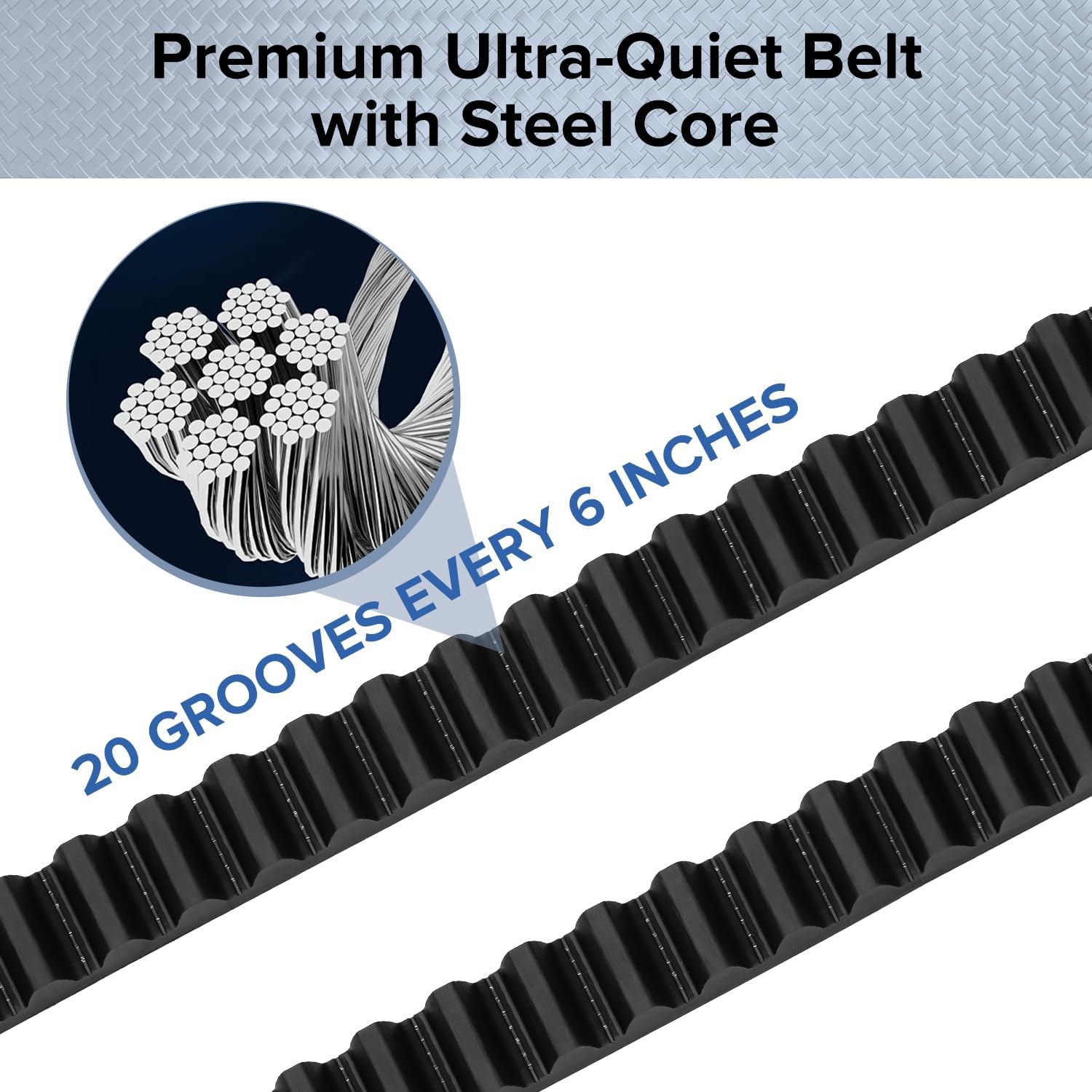 Magisale Garage Door Opener Belt 41A5434-11A, 235" Replacement Drive Belt for 7ft Doors, Compatible with LiftMaster, Chamberlain, Sentex, Whisper Models, Durable & Easy to Install