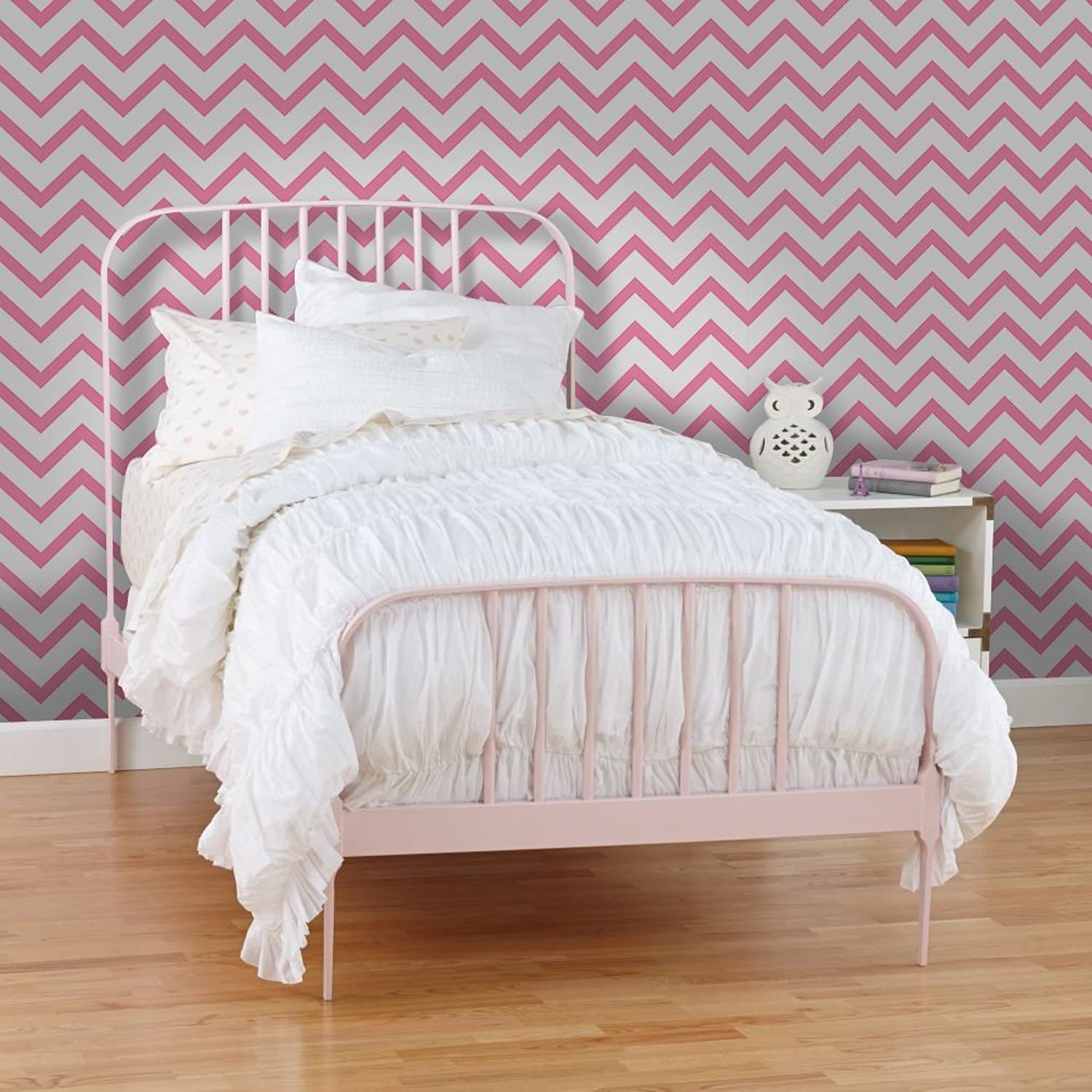 Papier peint latex meuble chambre et salon avec motif géométrique zigzag 208x146cm