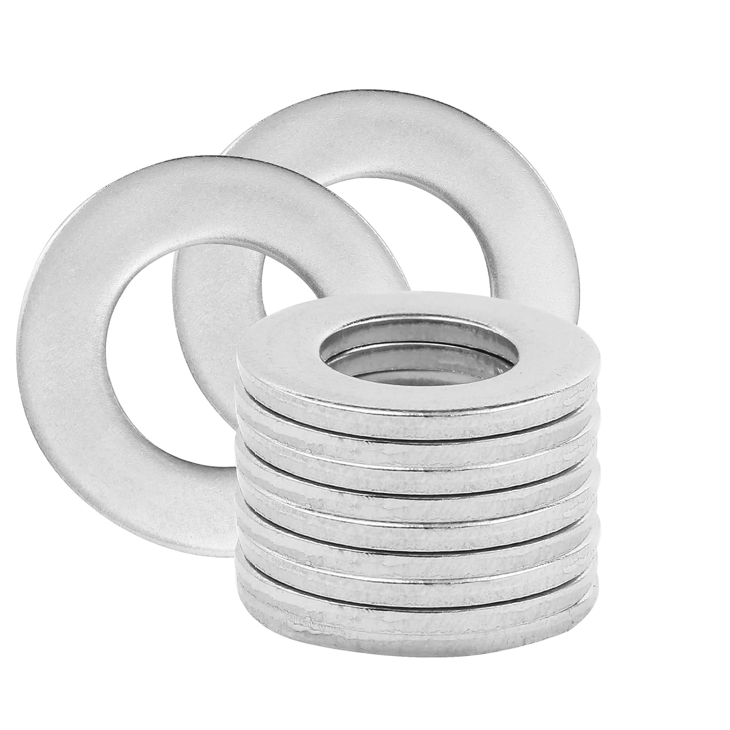 M12 Stainless Steel Flat Washers - 24mm Outside Diameter, 304（18-8） Stainless Steel Washers Metal Washer for Screws Bolts, Pack of 10