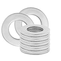 Vista 21 de Arandelas planas de acero inoxidable de 1" - Diámetro exterior de 2", arandelas de acero inoxidable 304 (18-8), arandelas de metal para tornillos