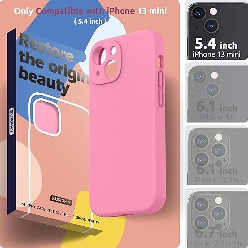 Miniatura 59 de SURPHY Compatible con iPhone 13 Mini Funda con Protector de Pantalla, (Protección de Cámara y Forro de Microfibra Suave) Funda de Teléfono