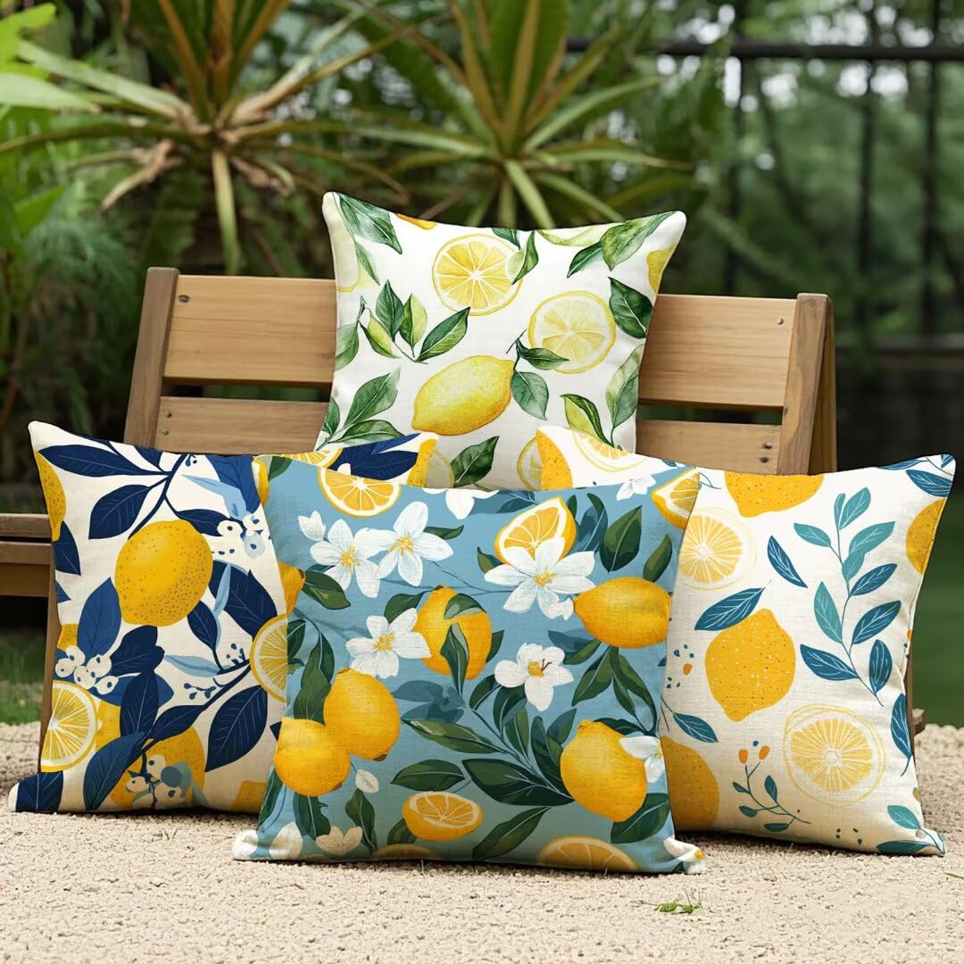 Taie d'oreiller décoration jaune imperméable : la solution anti-tache pour coussin de jardin