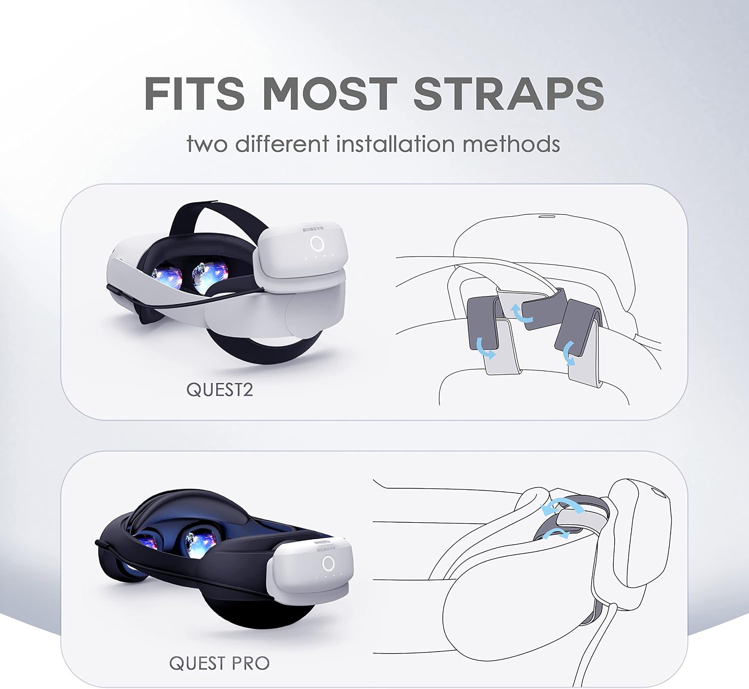 BOBOVR B2 Dock Battery Pack - Compatible with Quest 2,Hot-swap Magnetic Connection Replaced,5200mah,Compatible Elite Strap image 3