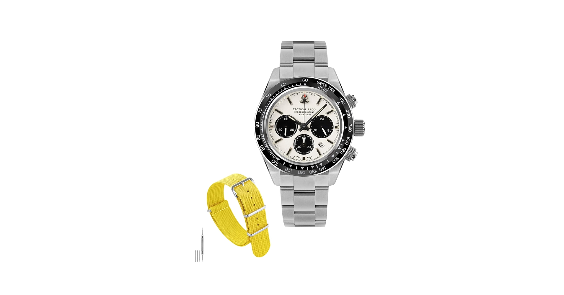 Amazon.com: TACTICAL FROG Watch for Men 41mm Panda Chronograph