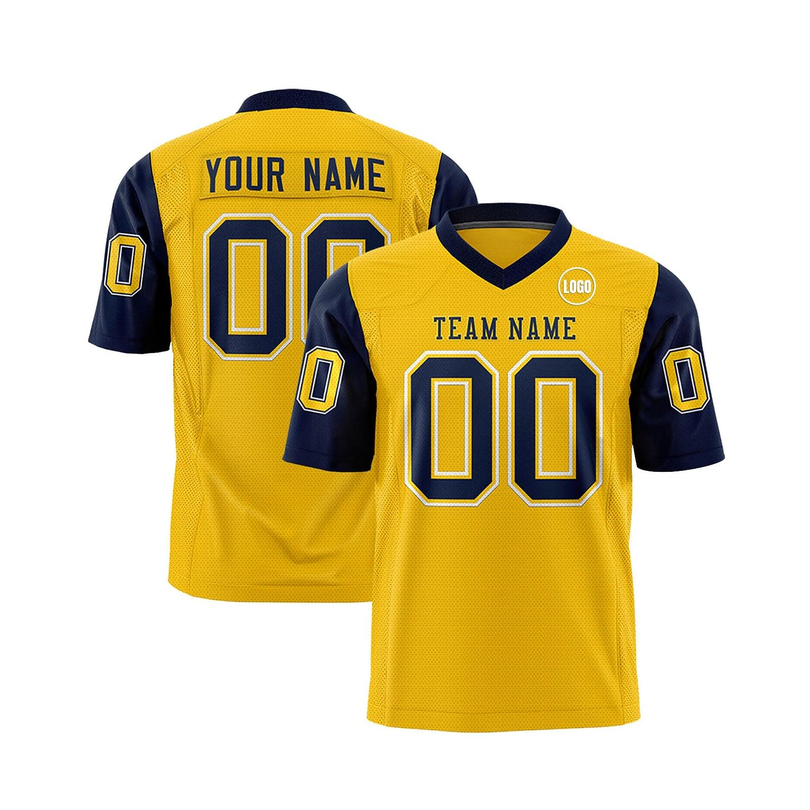 Custom Football Replica Team Jersey Printed with Team Name Number Logo Customized Uniform Fans Jersey for Men Women Boys Girls