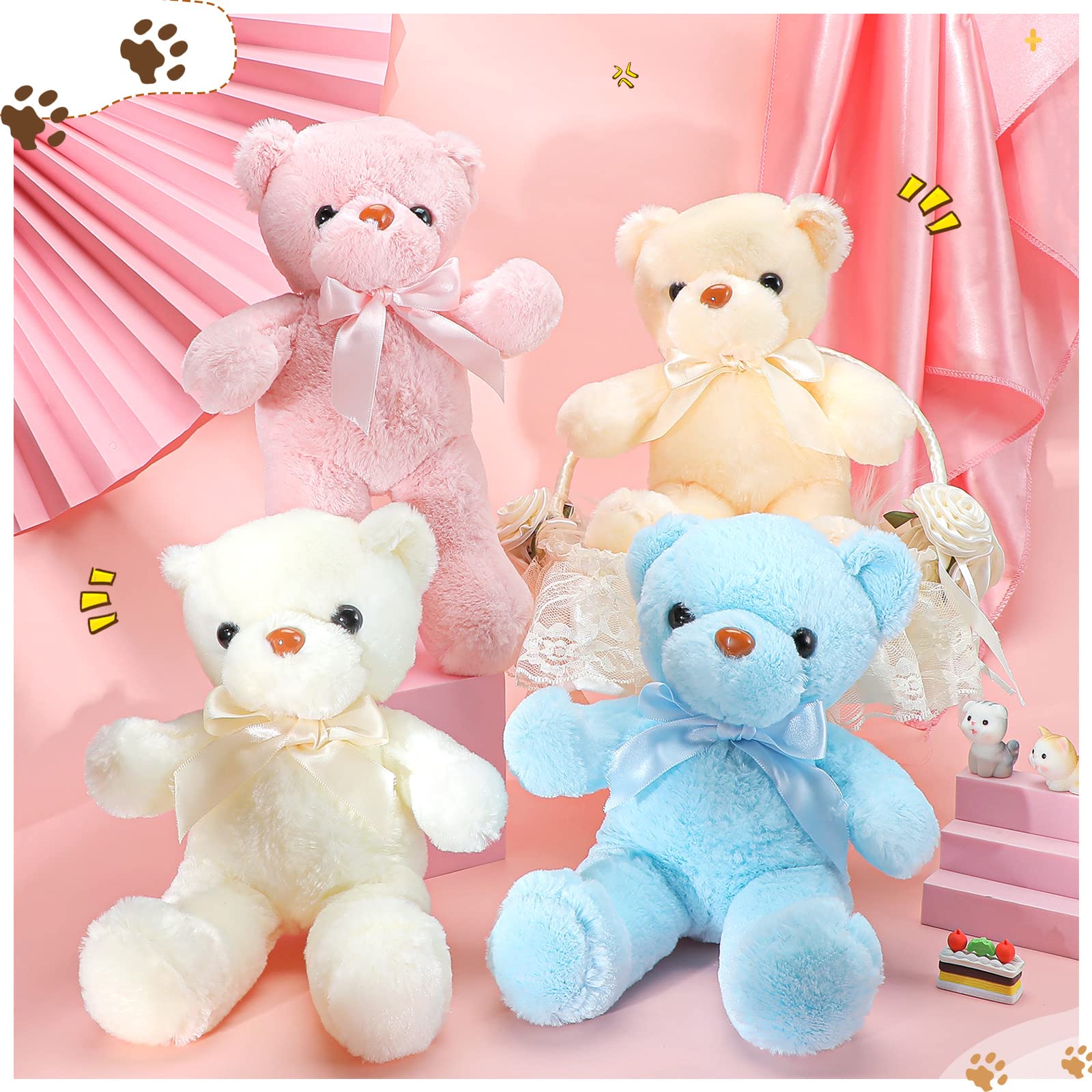 Amazon.co.jp: 7パック 14インチ ぬいぐるみ テディベア ぬいぐるみ