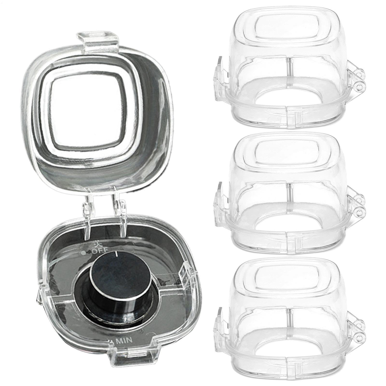 Protectores de Seguridad para Mandos de Cocina - 4 Piezas Bloqueo de Seguridad Resistente al Calor,Mandos de Cocina a Prueba de Niños - para Electrodomésticos de Horno Personas Mayores Niños Mu