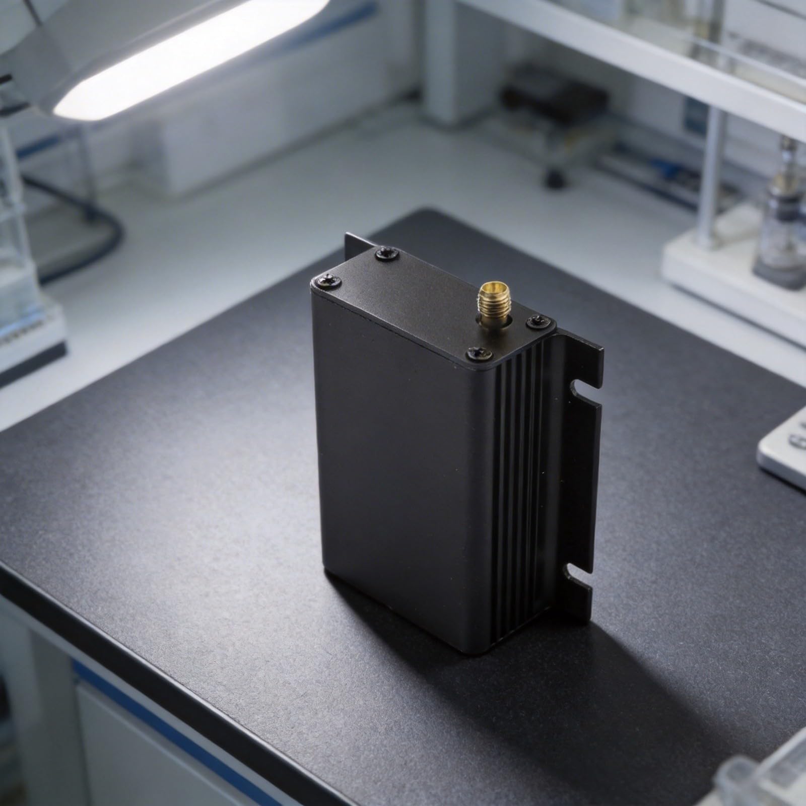 Rauschquelle 0,001–3000 MHz für Spektrum-Tracking, DC12V Netzteil mit SMA-Ausgang, Weißrauschen Generator aus Metall in Schwarz für Labor und Messtechnik