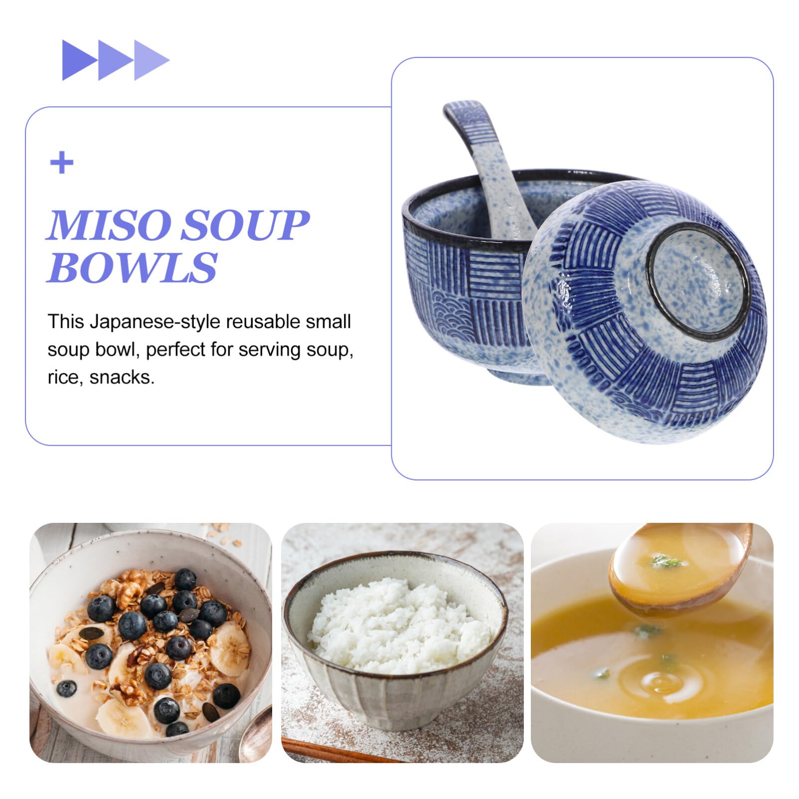 Ciotola Giapponese in Ceramica Per Zuppa Miso E Riso Con Coperchio - Design Creativo Per Casa E Ristoranti Perfetta Per Buffet E Cucina