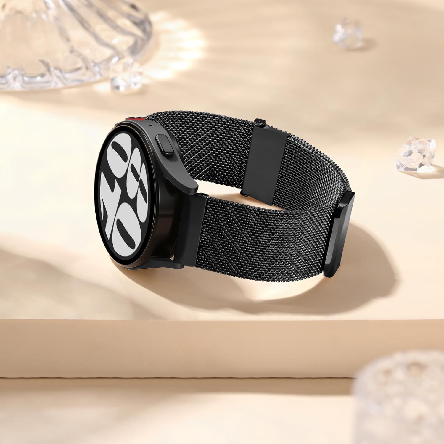 Ouwegaga Metal Bands Compatible with Galaxy Watch 7 Band 6 5 4 FE 40mm 44mm/Watch 5 Pro 45mm/6 4 Classic, 20mm Stainless Steel Milanese Loop Magnetic Clasp Strap for Samsung Watch Bands Women Men - Image 8