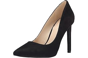 Sassy Suede Step-Ins: Tatiana Dress Pumps in Black