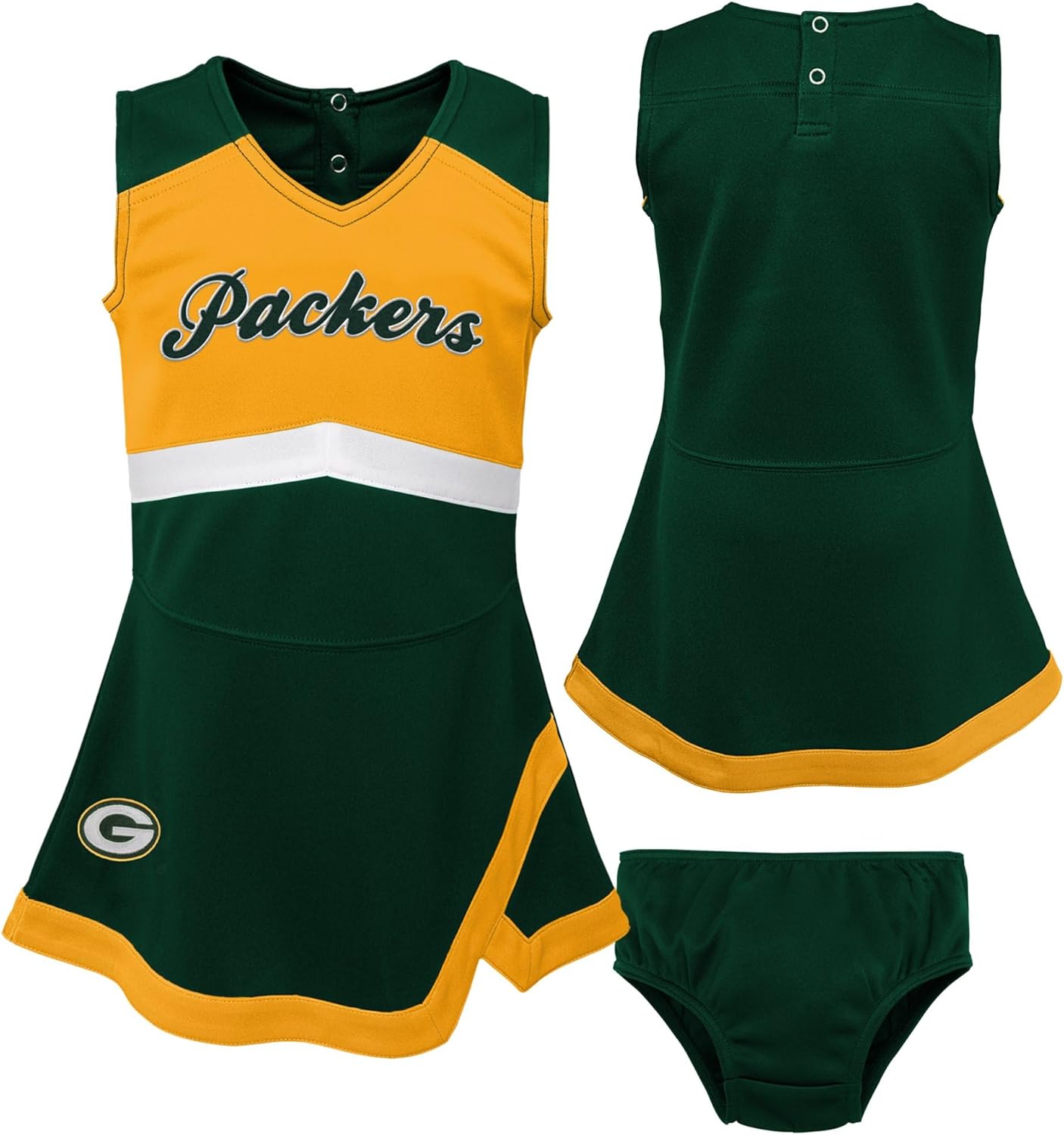 Outerstuff Girls Toddler NFL Cheer Captain Dress with Bloomers