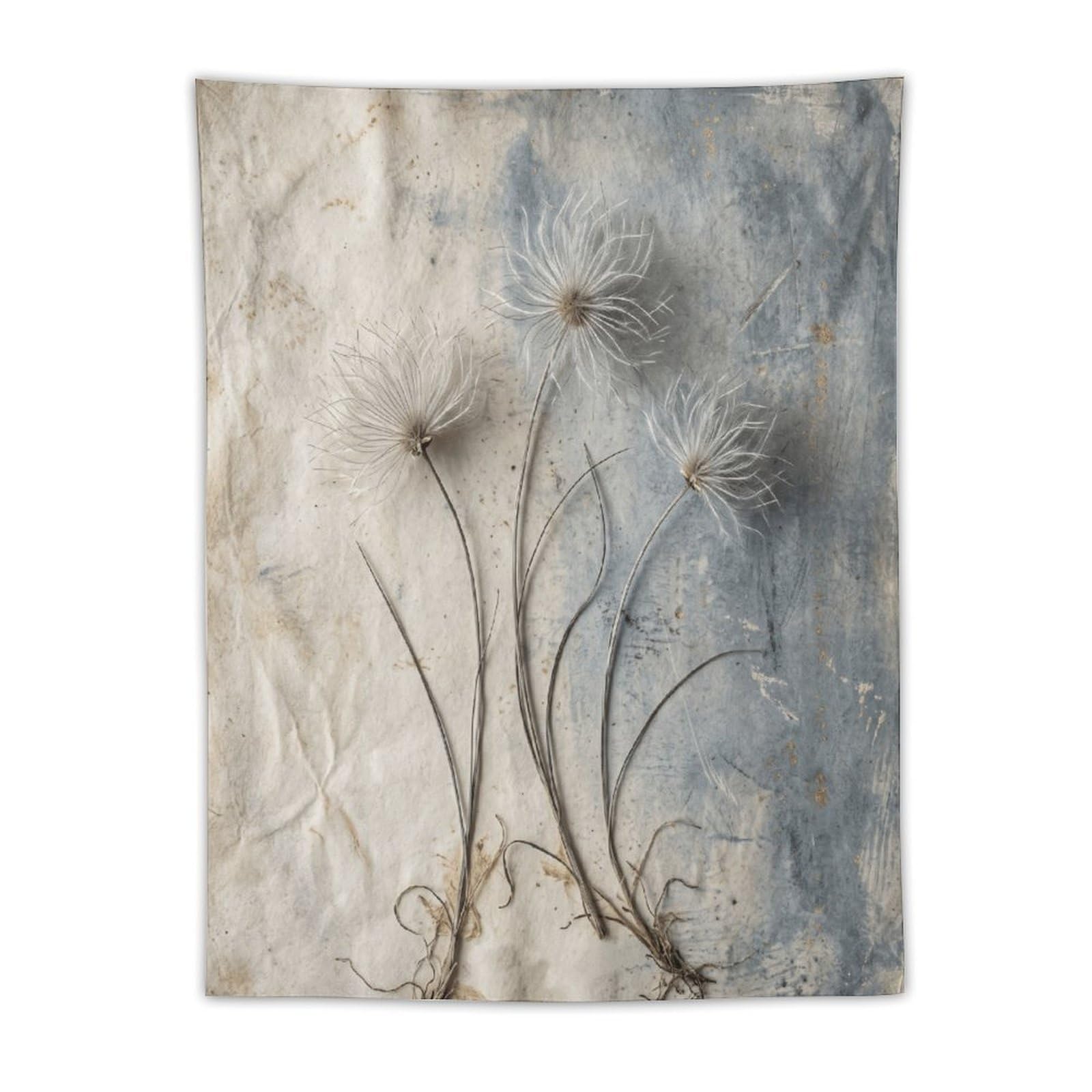 H3B8U2Y5 Botanical Dandelion Stems Wall Tapestry, College Dorm