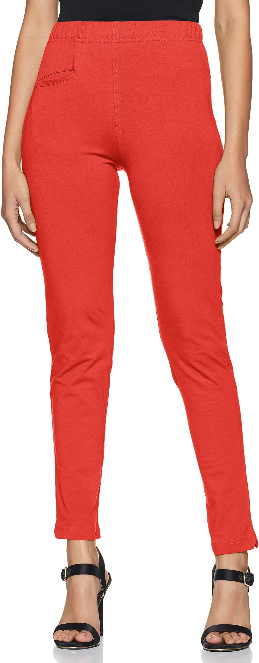 Softline Women Cotton Leggings with Side Pocket | Free Size | Stretchable, Soft & Breathable | Yoga, Gym & Everyday Wear | Pack of 1