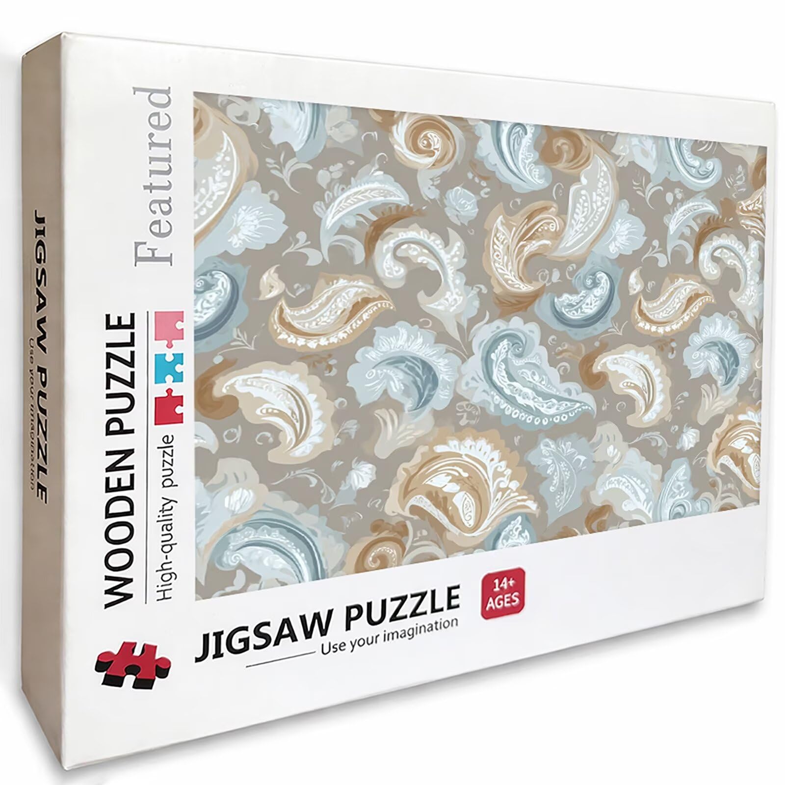 Puzzle Arte con Scatola Blu, Foglia Puzzle Legno 4000 Pezzi Adulti 141x87cm, Attività di Intrattenimento ad Alta Difficoltà, DIY Classici Gioco, Jigsaw Per Tutta La Famiglia, Estate Regalo, 4-2910