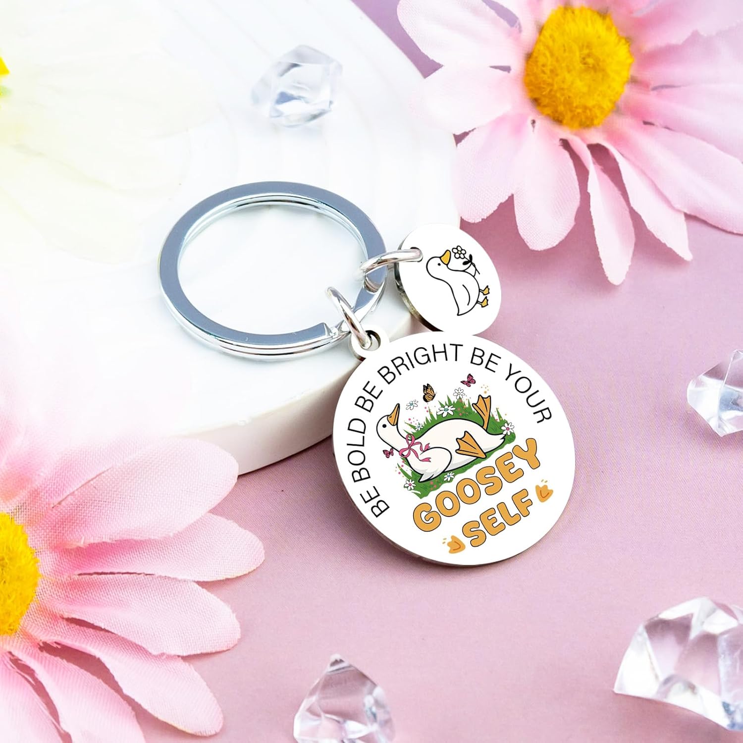 Funny Goose Keychain Silly Goose Birthday Decorations Purse Charms for Handbags Teen Girls Trendy Stuff Motivational Gifts for Teenage Girls Cute Keychains for Women Birthday Christmas Gift Ideas - Image 2