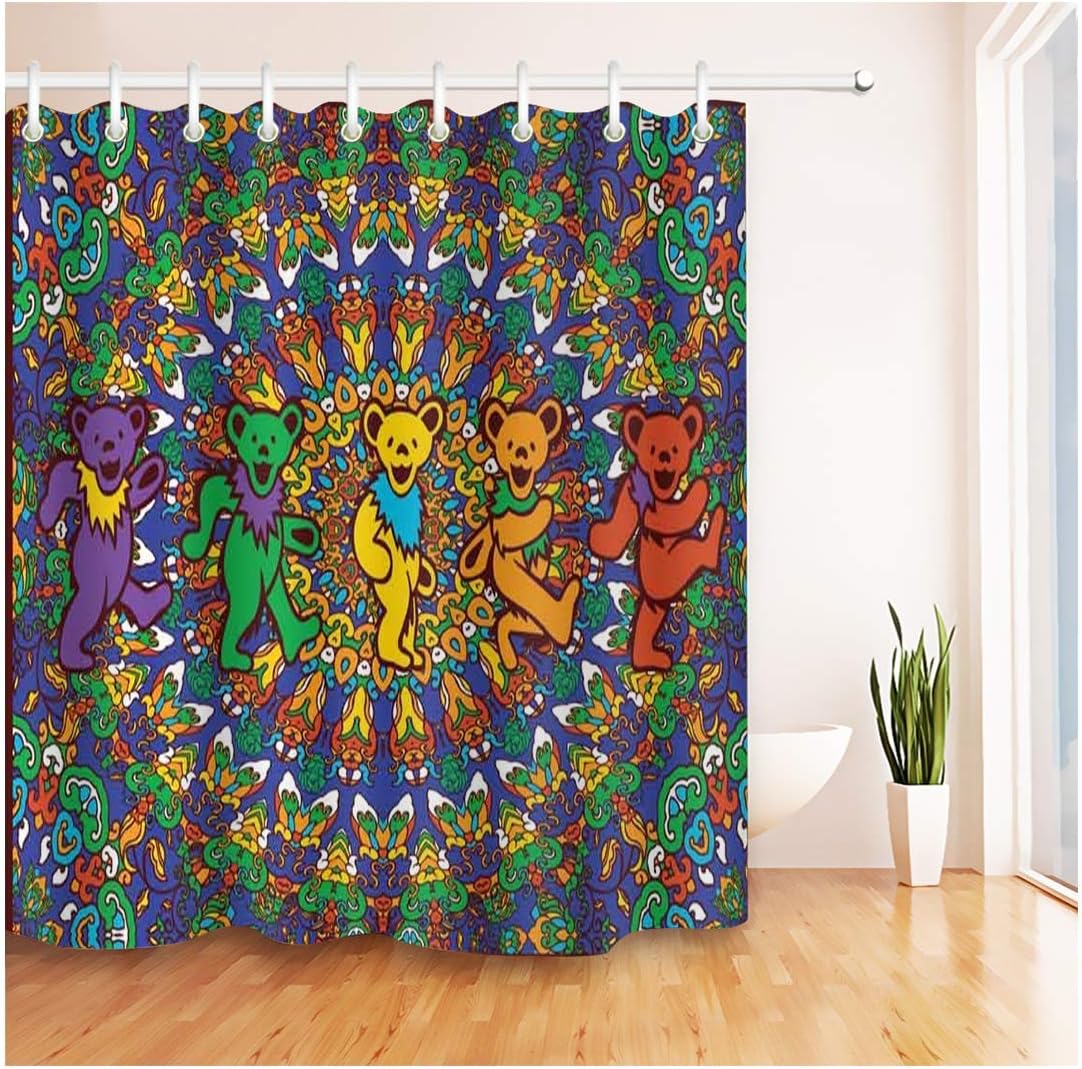 72 x 72 inch Art Style Shower Curtain with Hooks