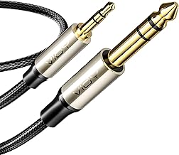 VIOY 5ft 3.5mm to 6.35mm TRS Stereo Audio Jack Cable, Compatible with Smartphone, Tablet, Headphone, Amplifier, Speaker