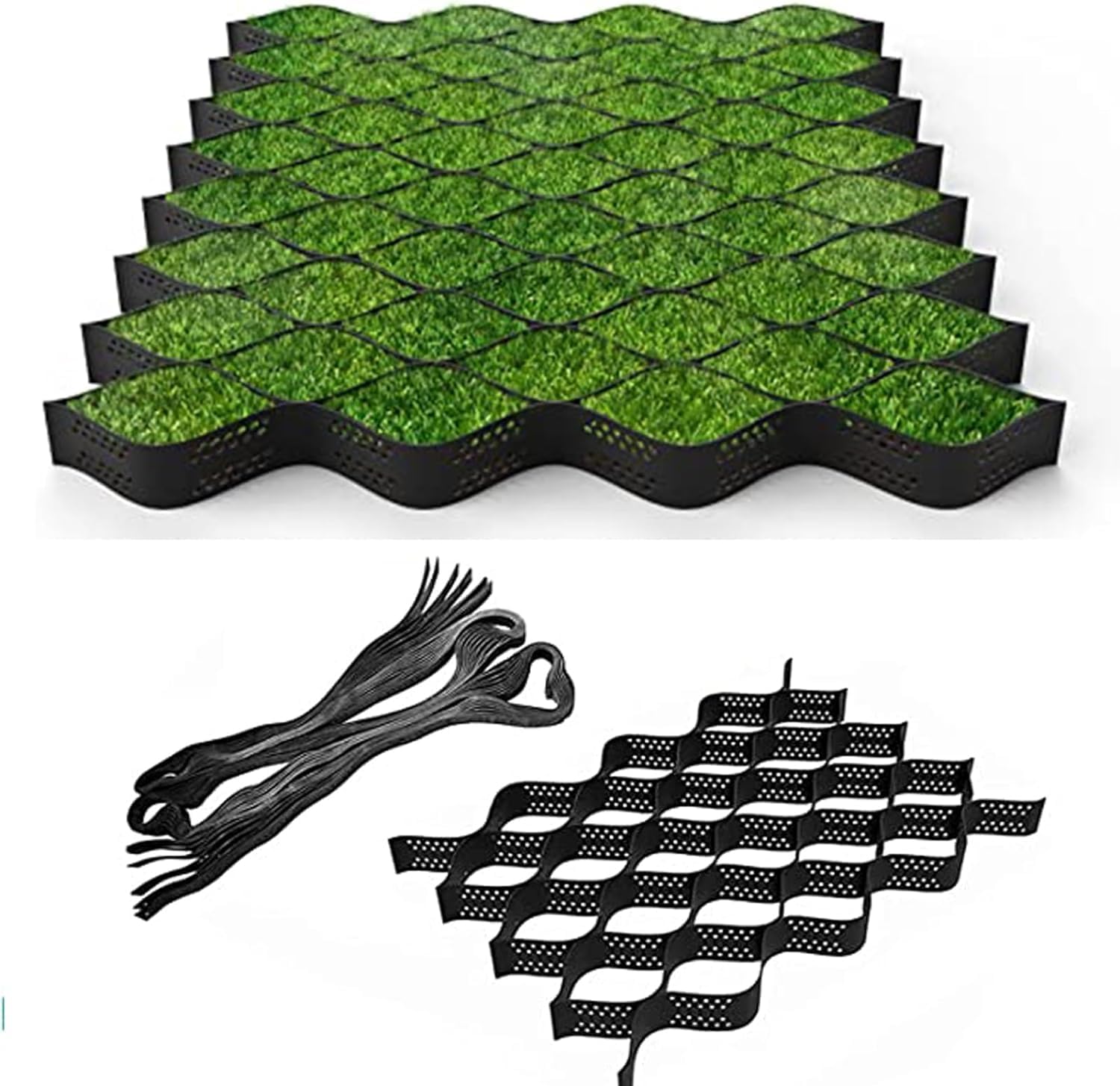 Grille au sol d'aménagement pour stopper l'érosion des pentes et le renforcement de remblai