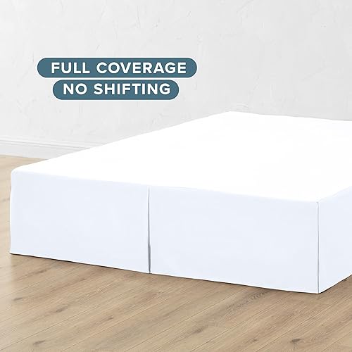 Miniatura 6 de Bare Home - Falda de cama de microfibra de alta calidad, Microfibra, Blanco cool, gemelo