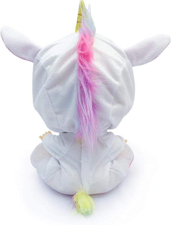 أطفال صرخة Dreamy the Unicorn 12 Baby Doll | ملابس نوم قوس قزح قابلة للإزالة للفتيات والأطفال 18 شهرًا فما فوق ، وردي
