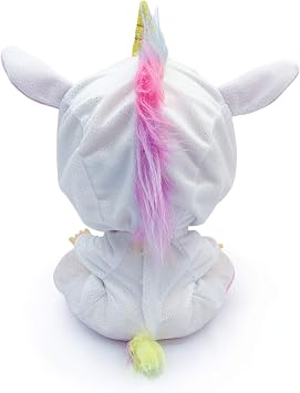 أطفال صرخة Dreamy the Unicorn 12 Baby Doll | ملابس نوم قوس قزح قابلة للإزالة للفتيات والأطفال 18 شهرًا فما فوق ، وردي