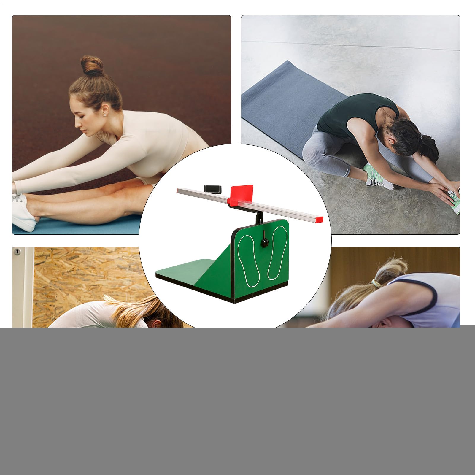 Sit And Reach Box – Boîte de test de portée assise | Testeur de ligament portable | Évaluation précise de l'exercice épais avec échelle | Outil de mesure portable pour lycée, collège et école primaire