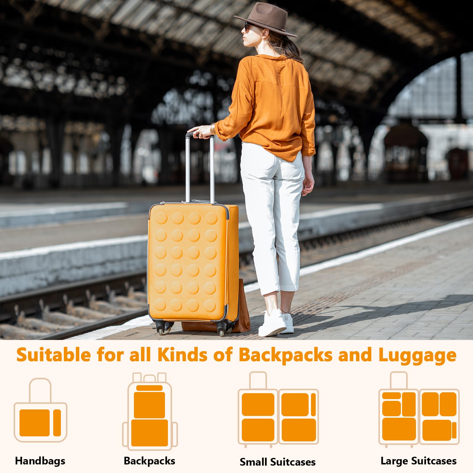 Set De 12 Organisateurs De Valise BBLTIFF - Beige - Nylon Imperméable Pour Voyage