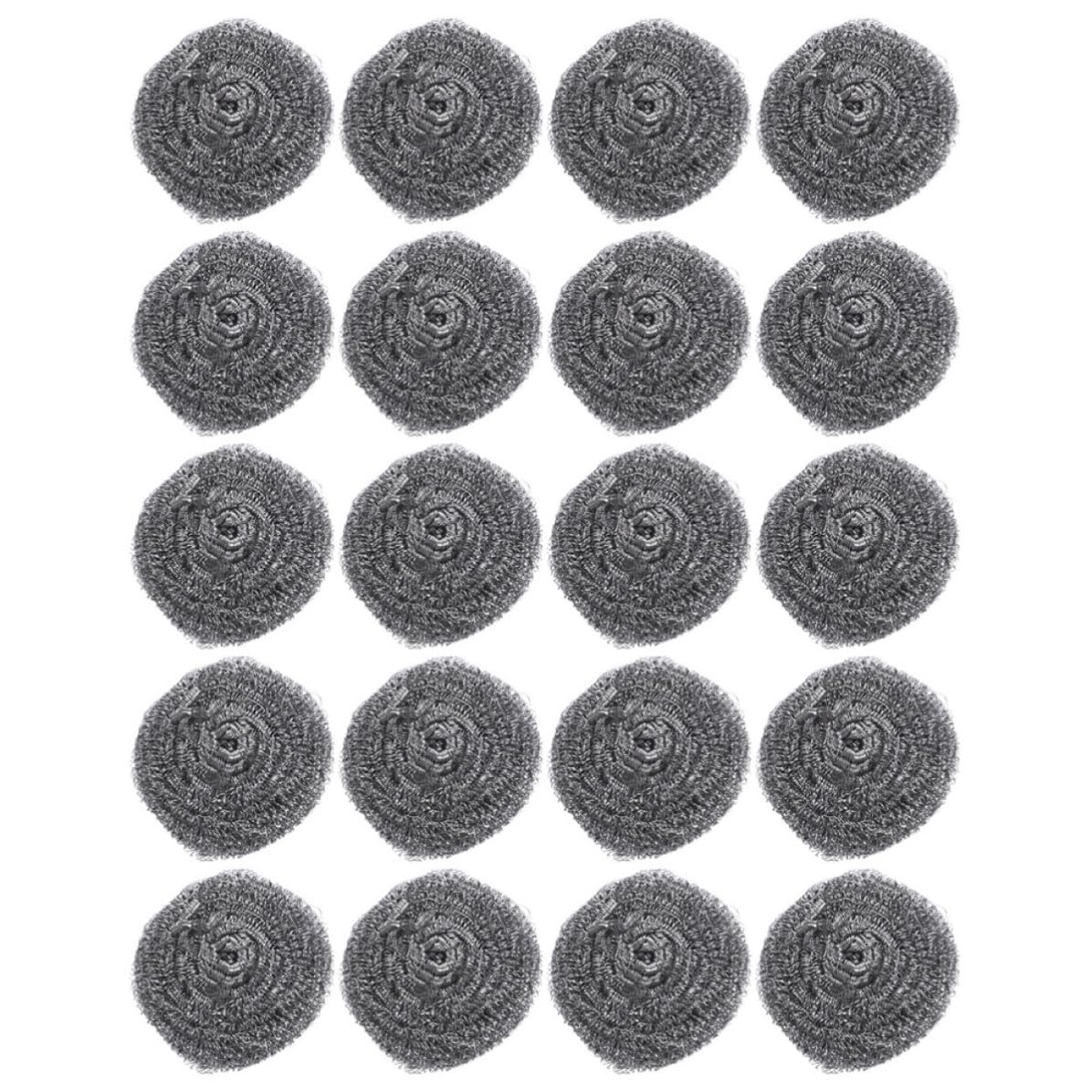 Depurador de Acero Inoxidable para Limpiar Ollas y Sartenes, Esponja Metálica Plata, 20 Piezas, sin Dañar Superficies, Adecuado para Cocina