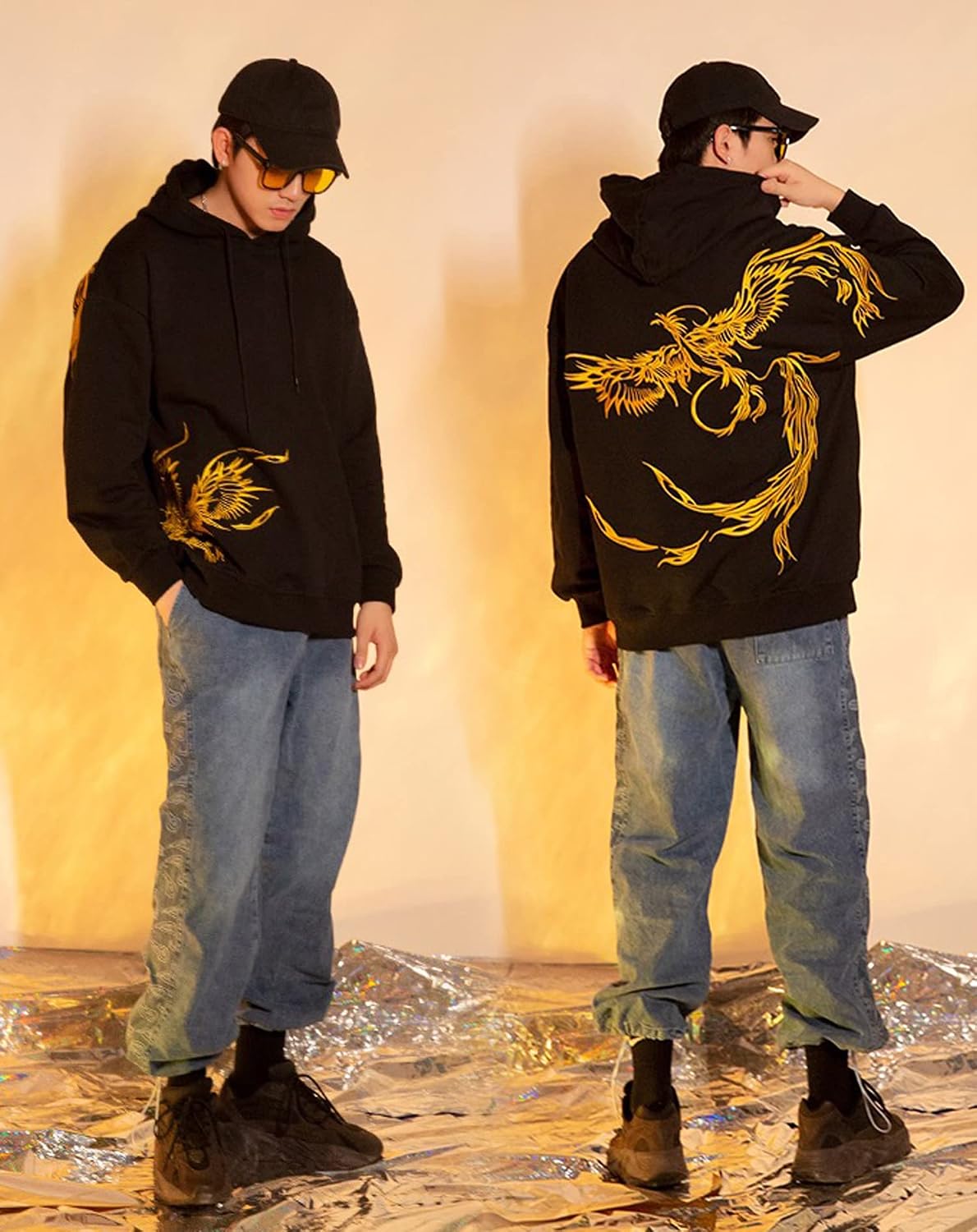 Niepce Inc Japanese Streetwear Embroidered Hoodie for Men