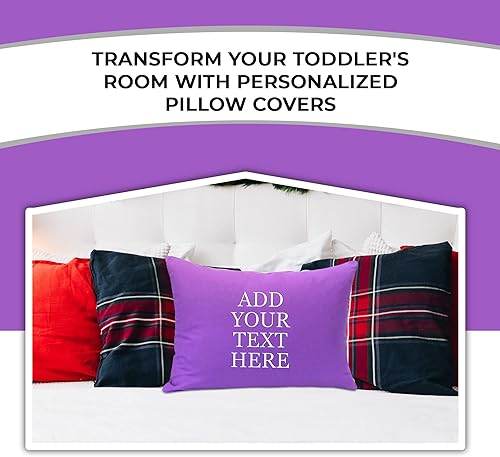 Miniatura 5 de Almohada personalizada para niños pequeños con funda de almohada de 14 x 20 pulgadas, funda de almohada de microfibra cepillada súper suave y