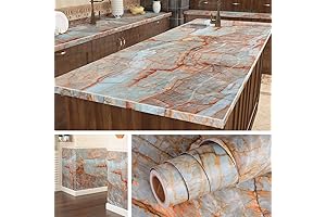 Peel and Stick Blue Wallpaper Marble Peel and Stick Countertops Kitchen Table...