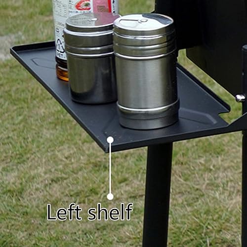 Miniatura 8 de Parrilla de carbón plegable de alta resistencia con mesa auxiliar, parrilla grande de barbacoa al aire libre con asa, accesorios para barbacoa, kit