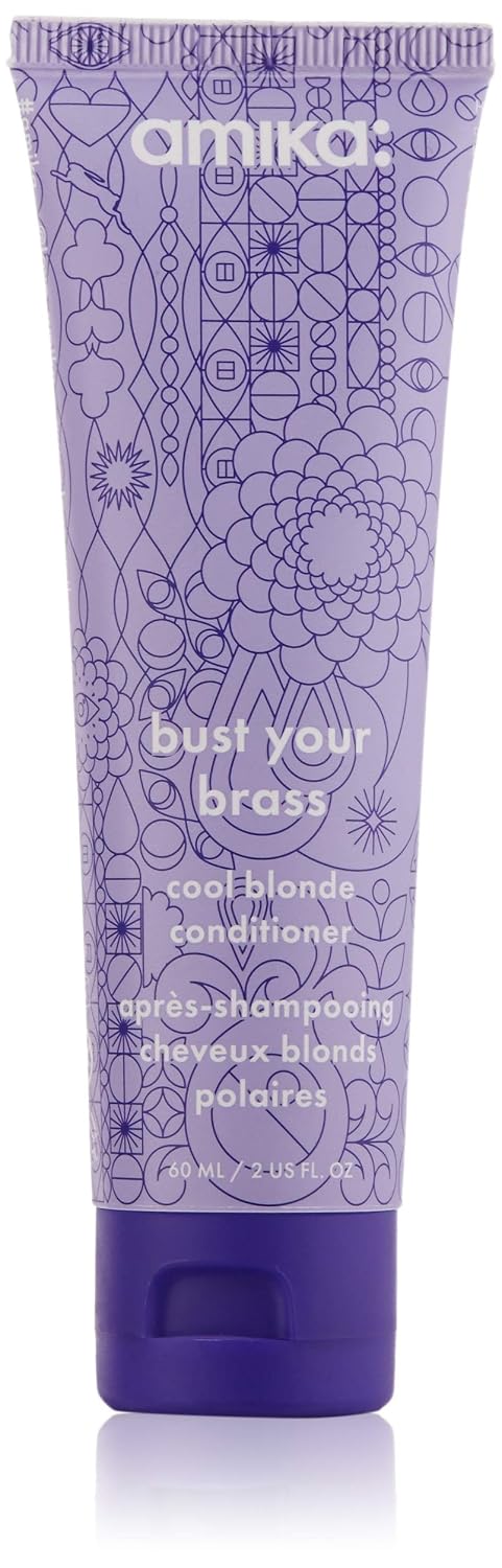 amika Bust Your Brass Cool Blonde Conditioner, 2 Fl Oz (Pack of 1)