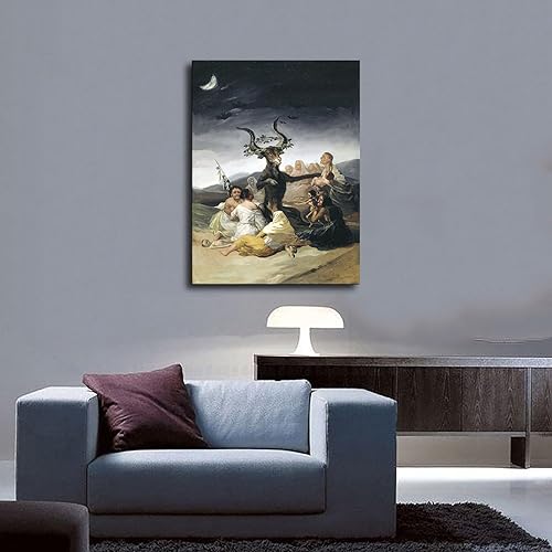 Miniatura 4 de Póster de Francisco De Goya de Brujas Sabbath de Francisco De Goya, impresión de cuadros, arte de pared, decoración estética para sala de estar,