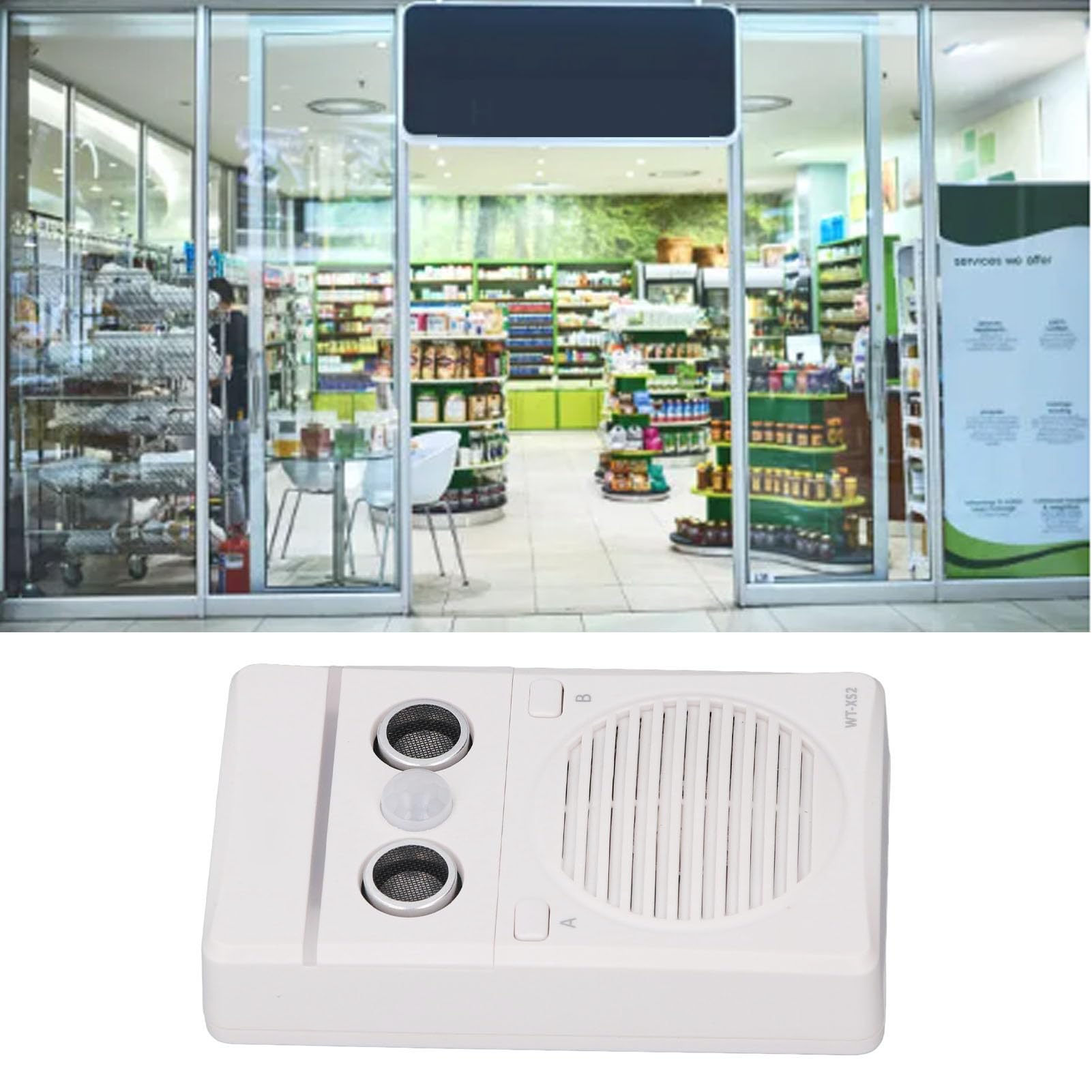 Portable Store Voice Prompt Detection Doorbell with MP3 Sound Output, Suitable for Shop Office Business