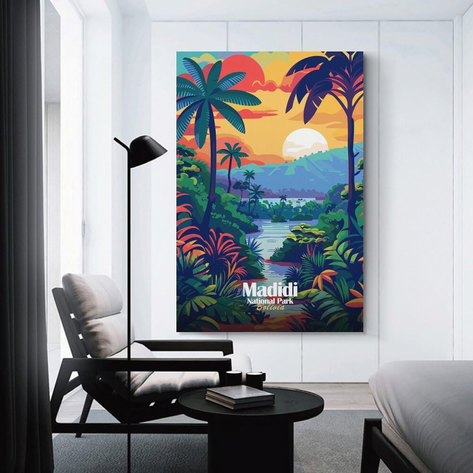 Junmoney Madidi National Park, Bolivia Illustration Room Decor Wall Art, 24x36inch(60x90cm), for Office, Study Or Home Workspace, A Smart Decor Choice for Study Walls