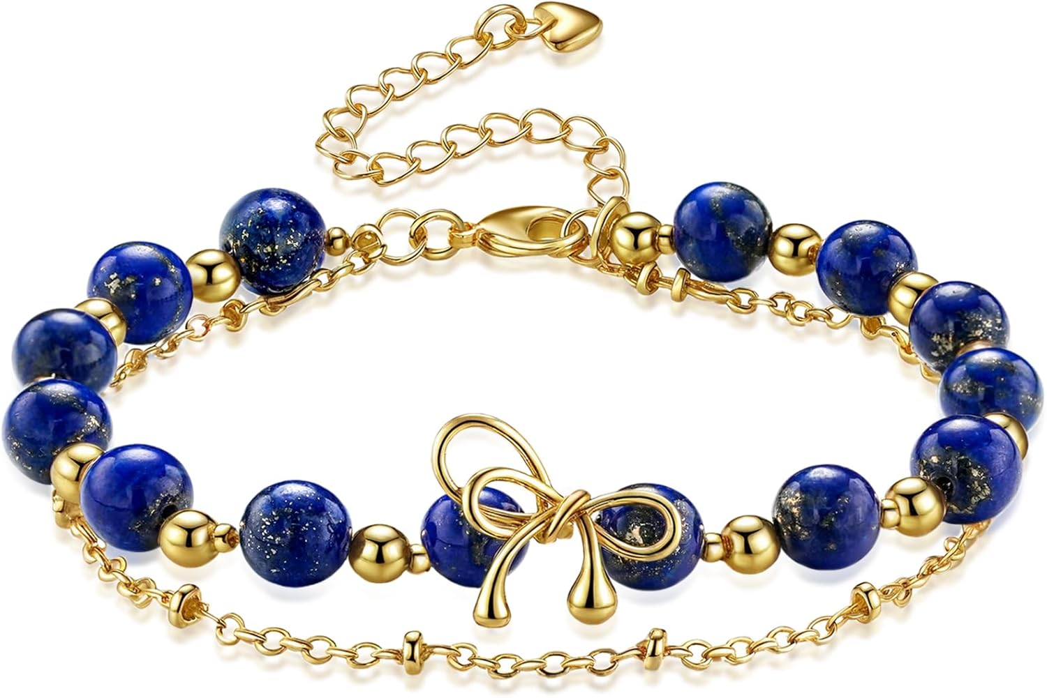 Luxury Handmade Natural Crystal Gemstone Bracelet 14K Gold-Plated Chain,Elegant Unique Jewelry for Women Gift Ready for Her Girlfriend Mother