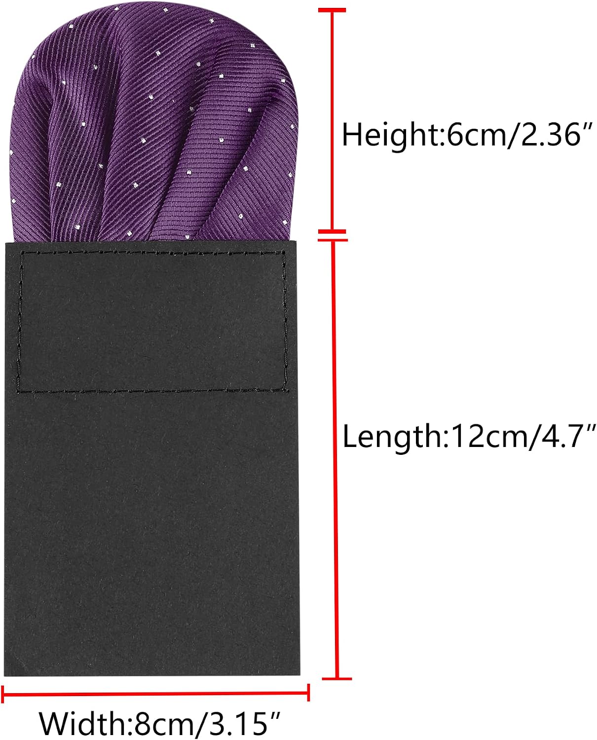Allegra K Prefolded Pocket Squares for Men Polka Dots Round Shaped Suit Handkerchief image 3