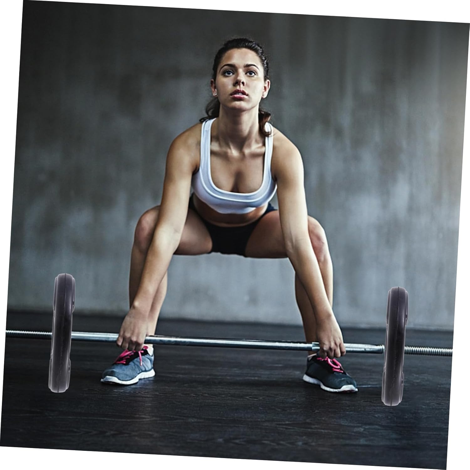 1pc Coated Iron Dumbbell Barbell Plate Three Hole Rubber for Strength Includes Coated Options