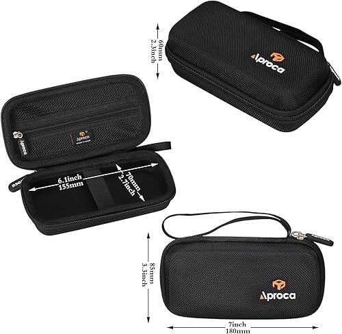 Miniatura 6 de Aproca Estuche de almacenamiento de viaje duro negro, para SYNHOPE Water Flosser Mini portátil inalámbrico Irrigador oral limpiador de dientes de