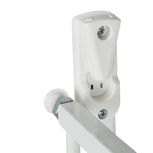 Miniatura 7 de Puerta barrera de seguridad para bebés Munchkin extensible, de metal, extra alta y grande, color blanco.