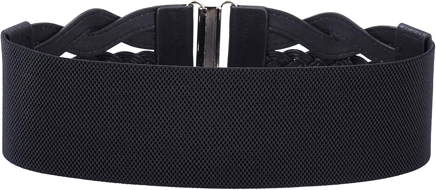 Vista 2 de GRACE KARIN Cinturón elástico vintage ancho para mujer.