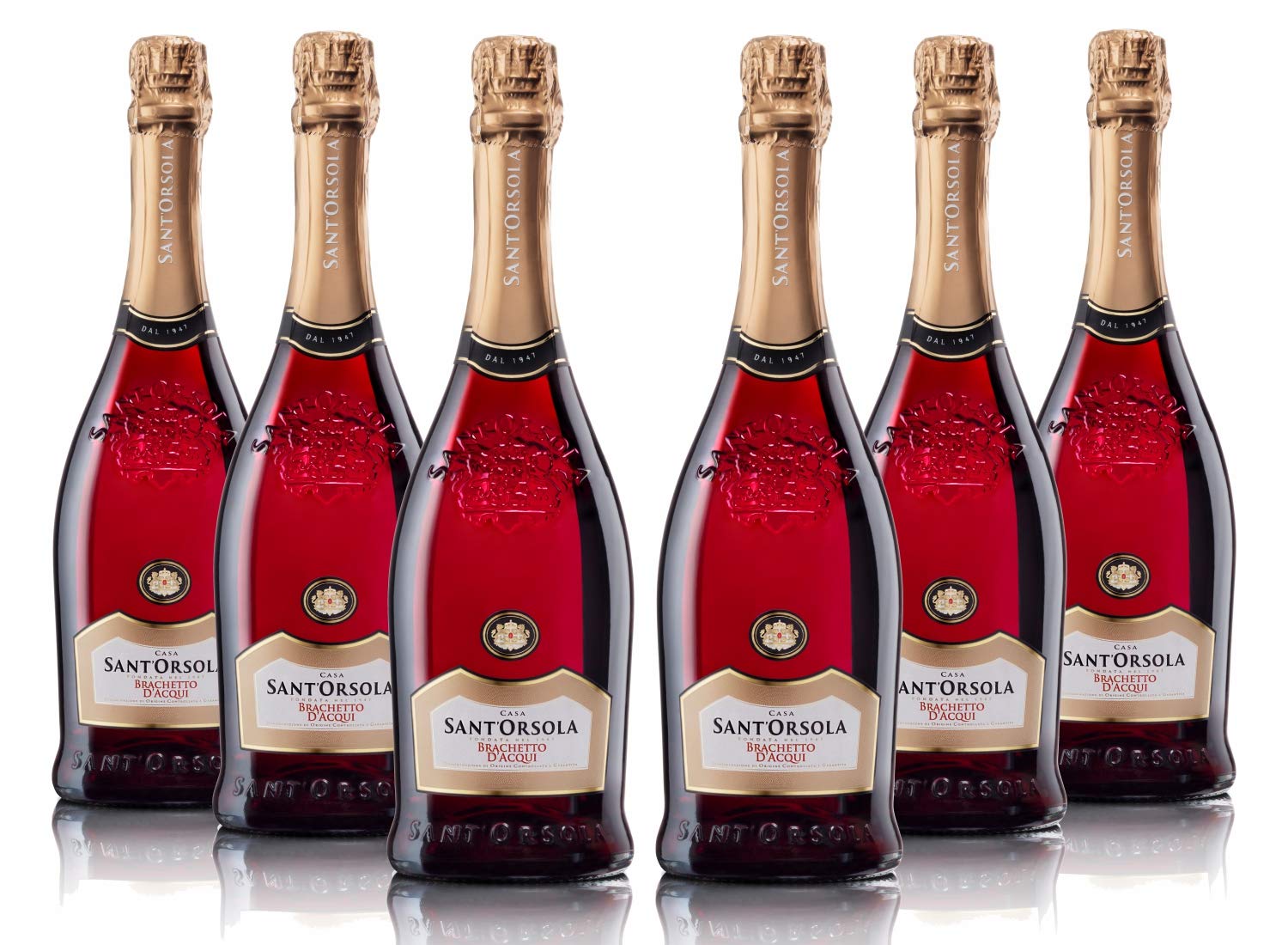 Sant'Orsola Brachetto d'Acqui D.O.C.G. Sekt - süÃŸer Wein (6 x 0.75 l)