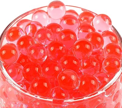 Water Beads for Vases 6,000 Plus - 50 g Water Gel Jelly Balls Red